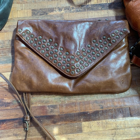 Frye Studded Leather Crossbody Bag with Middle Large Pocket - Picture 2 of 4